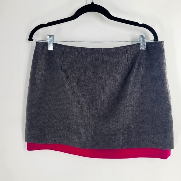 Diane Von Furstenberg Elley Mini Skirt Black Berry Size 8 - Picture 7 of 7